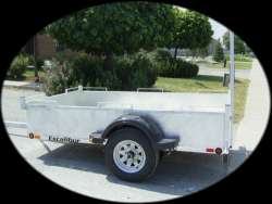  Excalibur 5 X 8 Utility trailer with 3500lb 4" drop axle - galvanized or painted